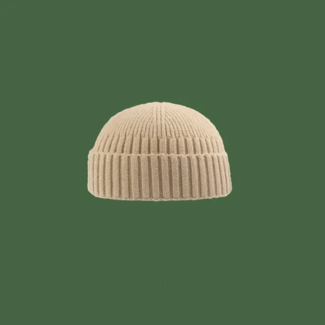 Autumn And Winter Short Dome Rogue Hat Korean Knit Creamywhite - Shop at LoveMi