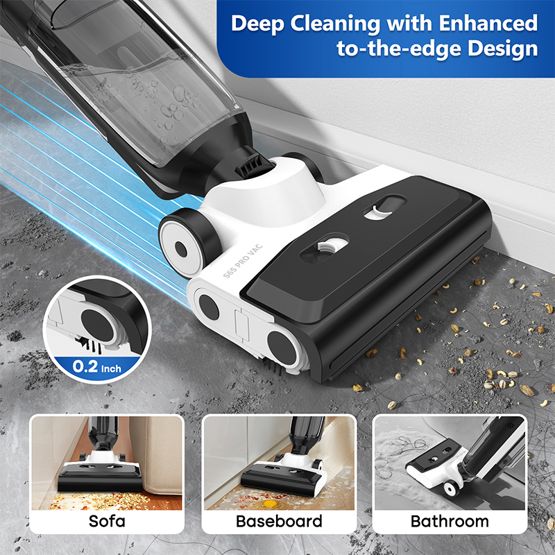 4-in-1 Steam Vacuum Mop Self-Cleaning Wet Dry Vacuum For Hardwood Floors Carpets High-Temperature Steam With LED Display
