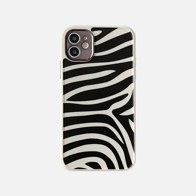 Zebra Pattern Phone Case Fine Hole Edge Drop Protection Cover