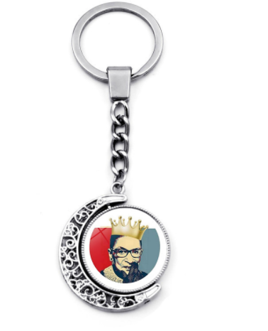 Time Gem Keychain Pendant Double-sided Rotation
