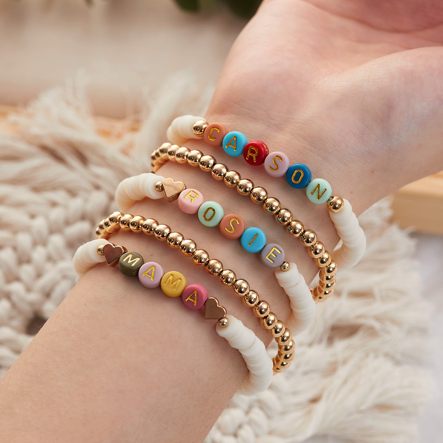 Title 2, Ensemble de bracelets de perles rondes en acryl...