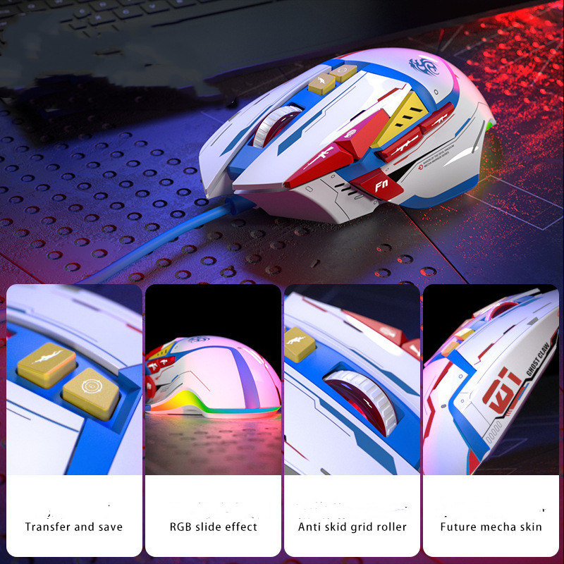 Desktop Wired Automatic Pressure Grab Mouse — foto 4
