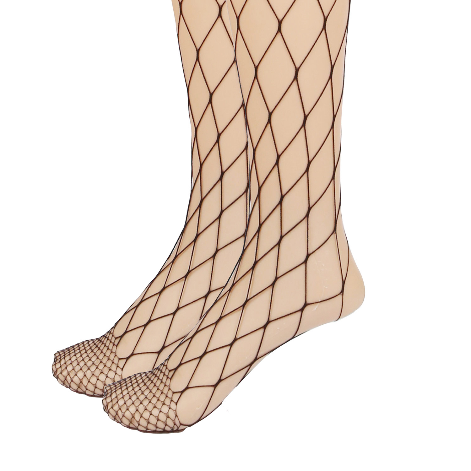 1Pc Women Fishnet Tights Sexy High Waist Fishnet Pantyhose Stretchy Mesh Hollow Out Tights Stockings With Medium Large Hole Choices