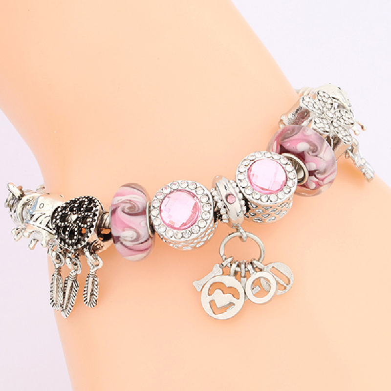 Title 2, Pulsera de cuentas de cristal romántica de moda...