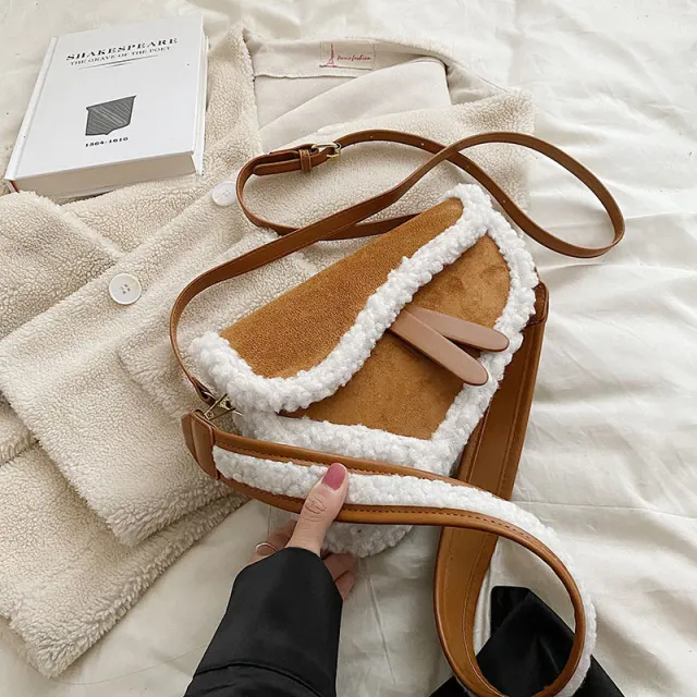 Versatile Cross Body One Shoulder Saddle Bag Brown - Shop at LoveMi