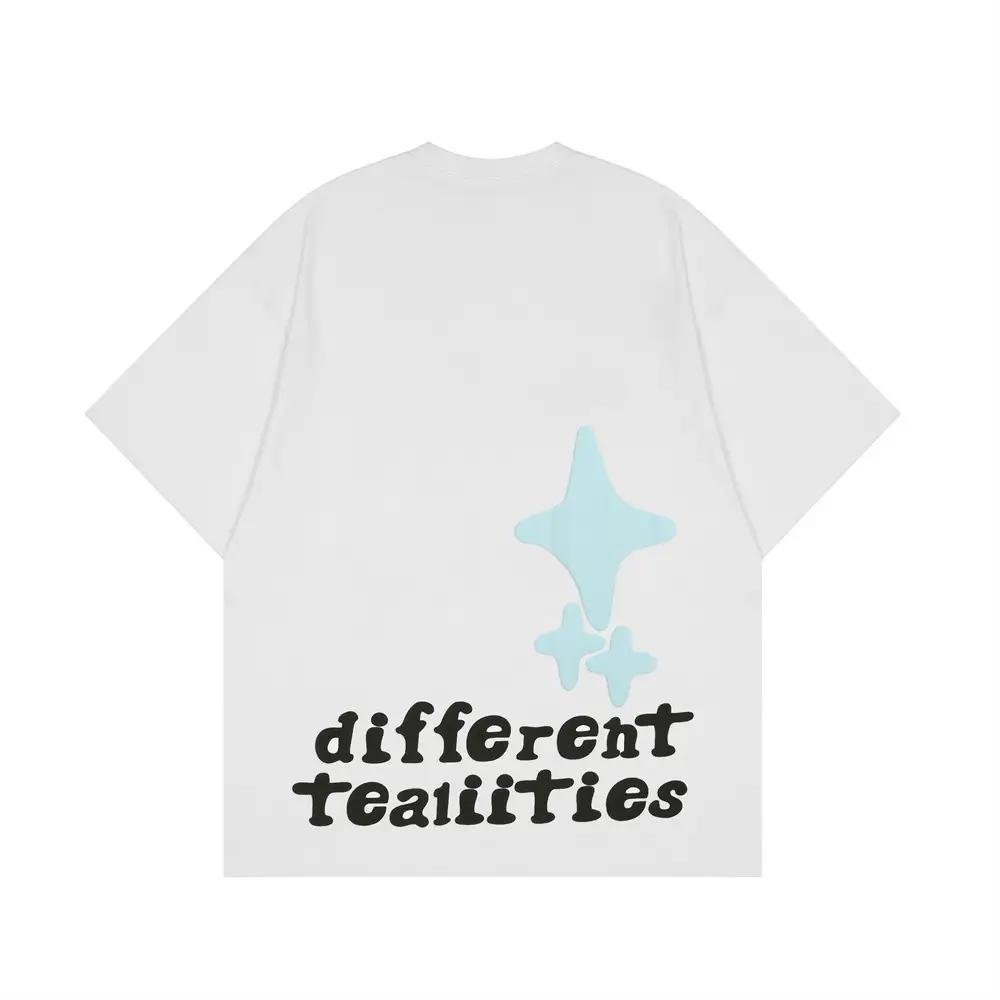 Earth Letter Printed T-shirt Short Sleeved Men