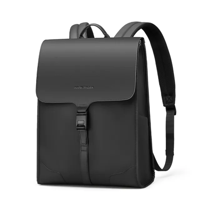 Men's Magnetic Buckle Fashion Computer Backpack Leisure Student Bag Black - Shop at LoveMi