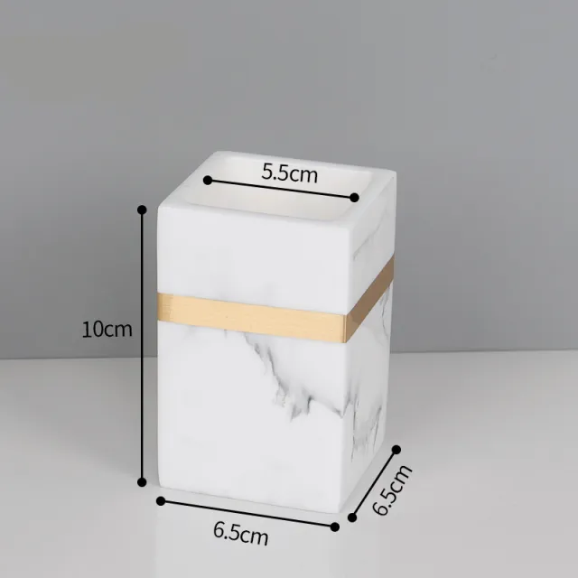 Light Luxury Storage Tube Nordic Electric Toothbrush Holder White Gold Toothbrush Holder - Shop at LoveMi