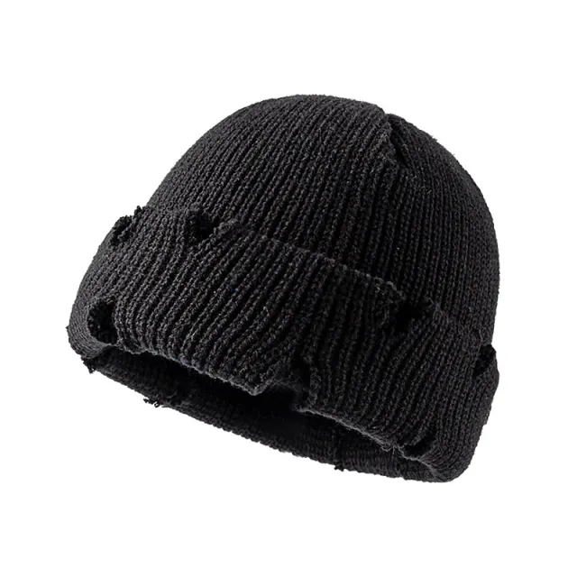 Men's Short Dome Korean Style Knitted Hat Black - Shop at LoveMi