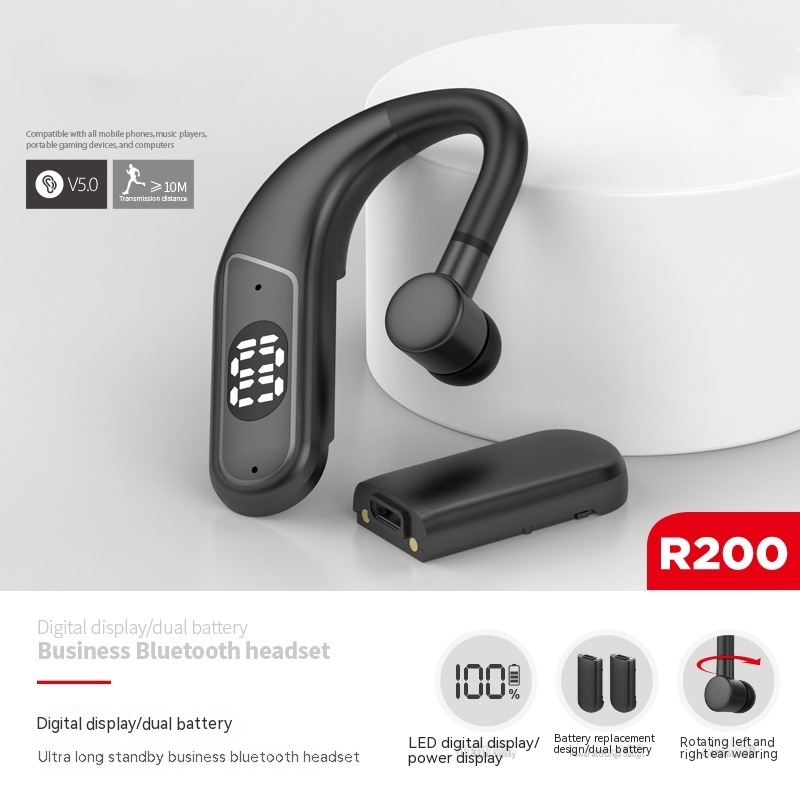 Digital Display Ear Hook Sports Headset - Image 2