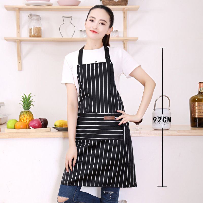 Title 2, Household Cotton Linen Halterneck Striped Apron