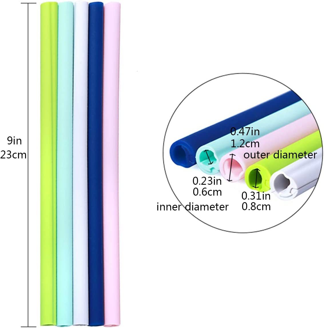 Title 2, Reusable Rubber Straw Non-disposable Enjoy your...