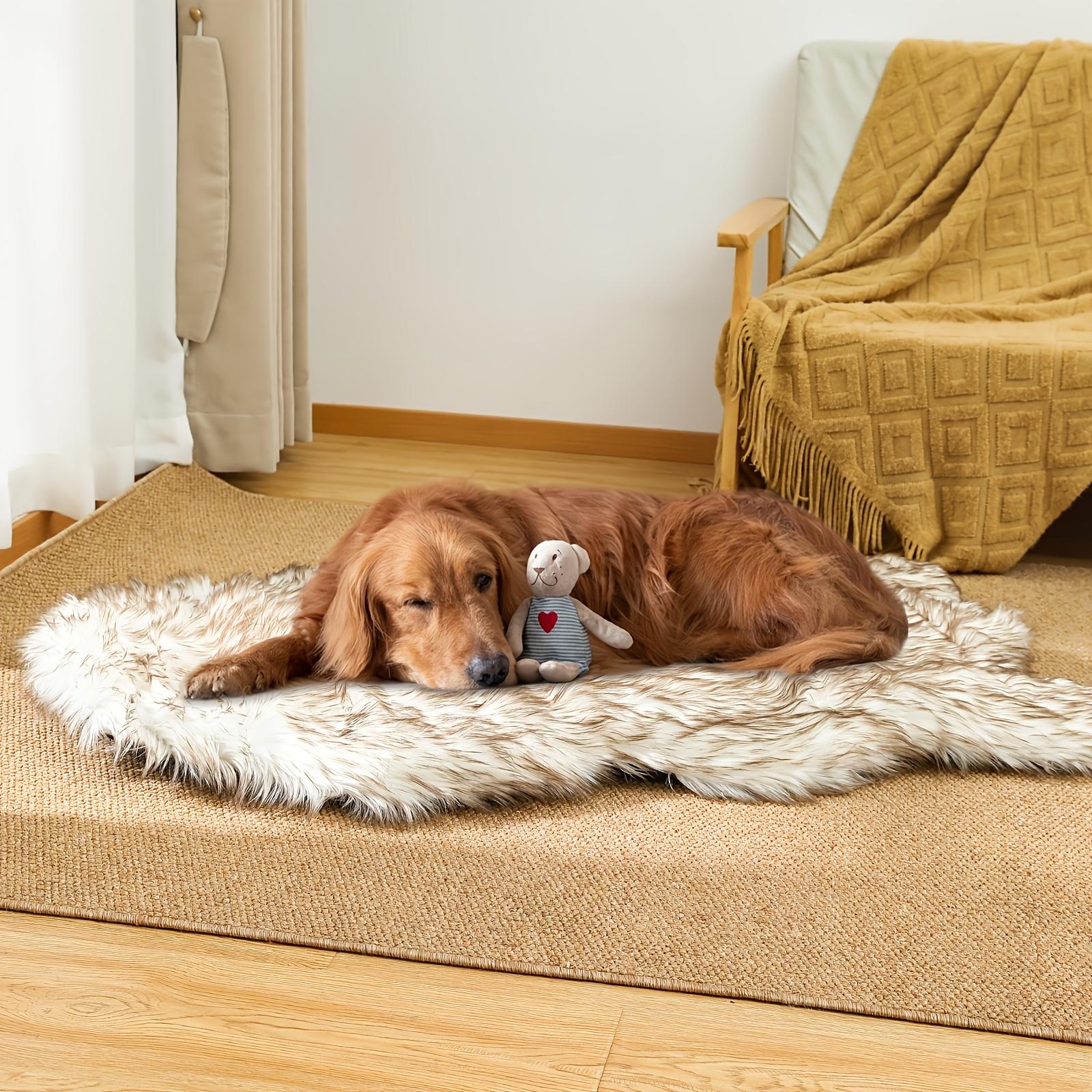 Luxury Faux Fur 5 Inches Thick Super Soft Memory Foam Dog Bed With Soft Removable Orthopedic Dog Bed Cover And Waterproof Liner