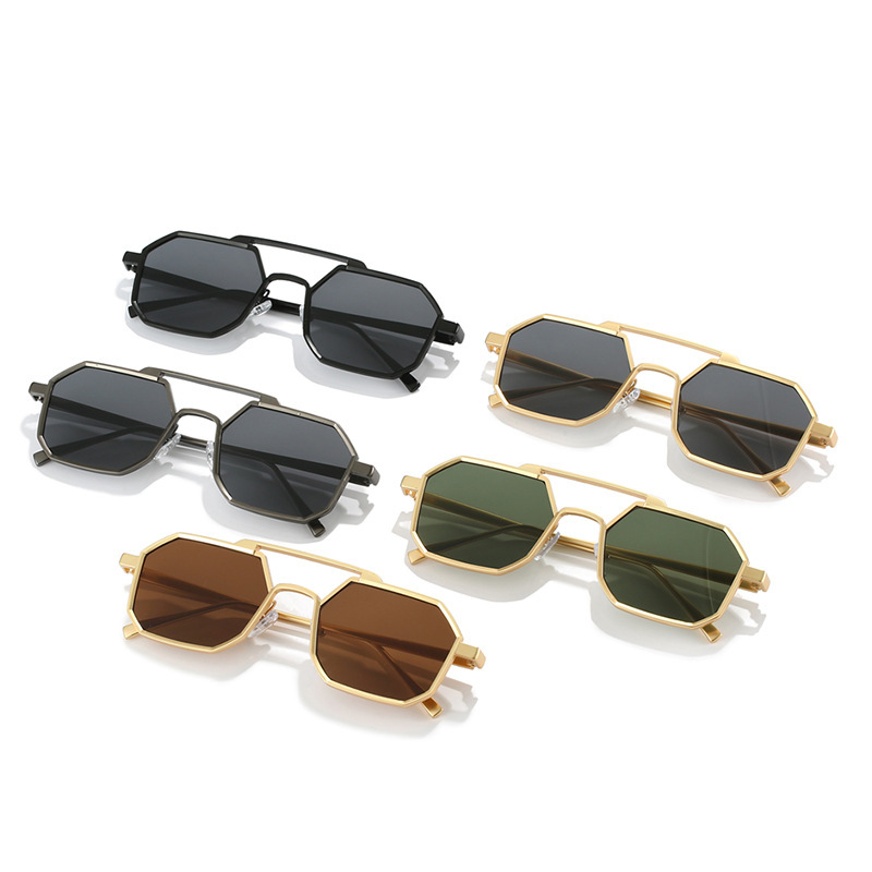 Top Bar Geometric Frame Fashion Glasses - Image 4