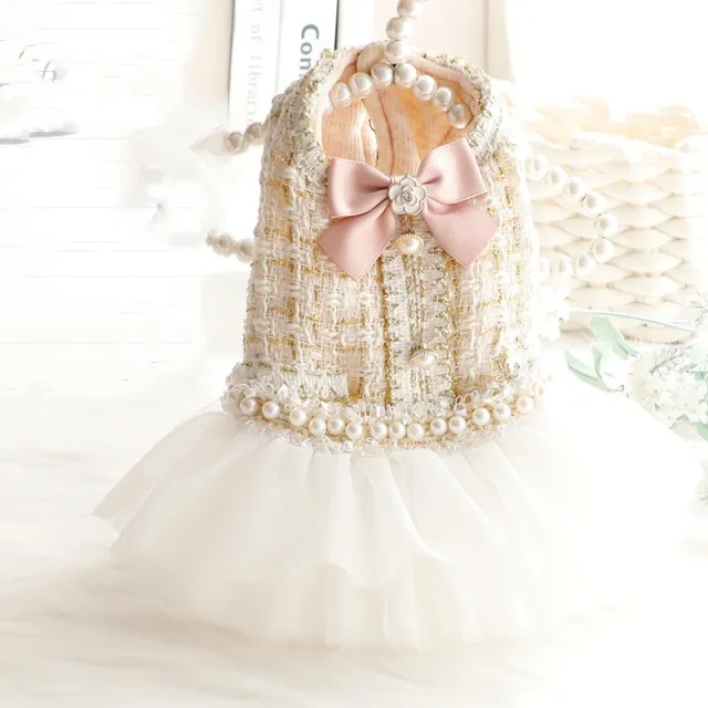 Lace Dress Clothes For Small Dogs Off White - Shop at LoveMi