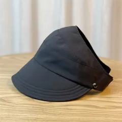 Women's Empty-top Peaked Cap Summer Sun Protection Visor Quick Drying Hat - Black - View 1