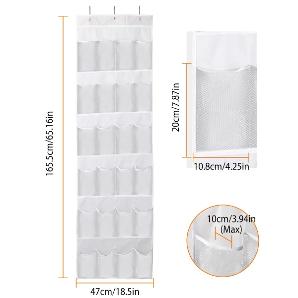 Over-Door Shoe Organizer (24 Pockets)