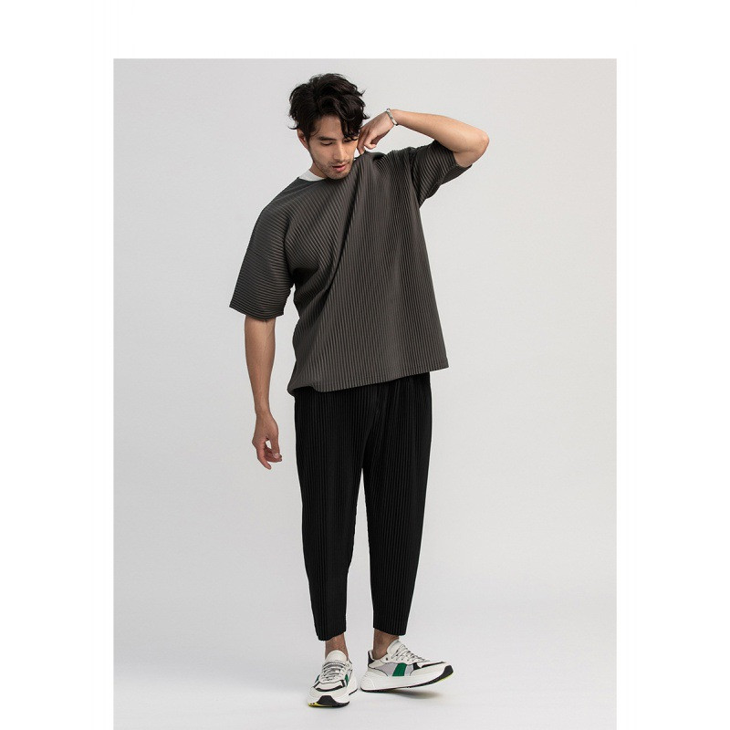 Summer Thin Casual Pants Cropped Wide-leg Straight-leg Pants