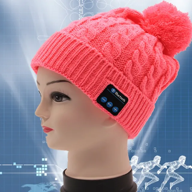 High Hat With Ball Bluetooth Music Hat Pink - Shop at LoveMi