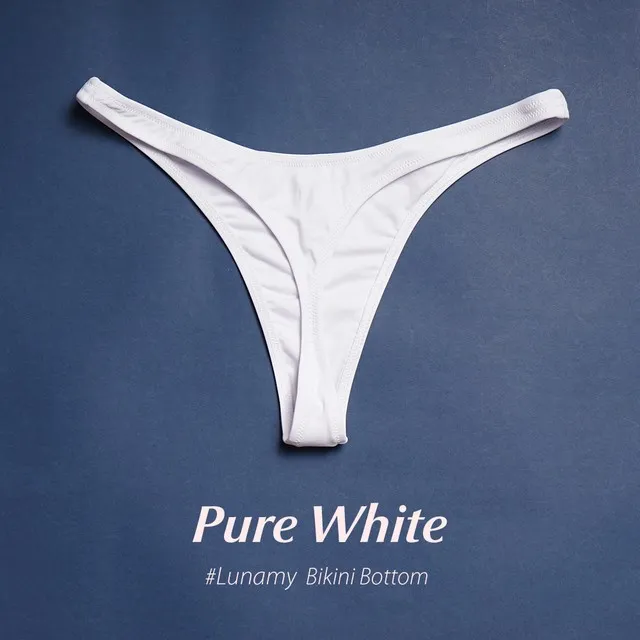Women's Bikini Bottoms Thong With Lining White - Shop at LoveMi
