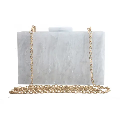 Women Handbags Marble Pattern Acrylic Bag Luxury Bags