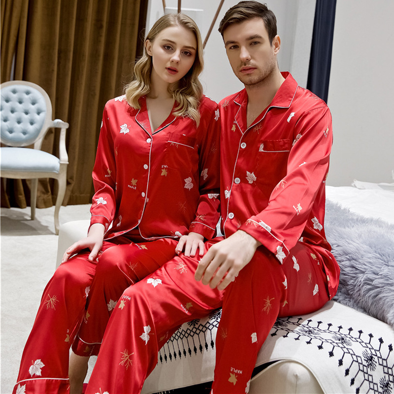 Title 3, Luxury Spring And Autumn Couple Pajamas