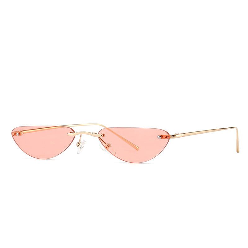 Title 2, Cat Eye Narrow Sunglasses Modern Retro Temples