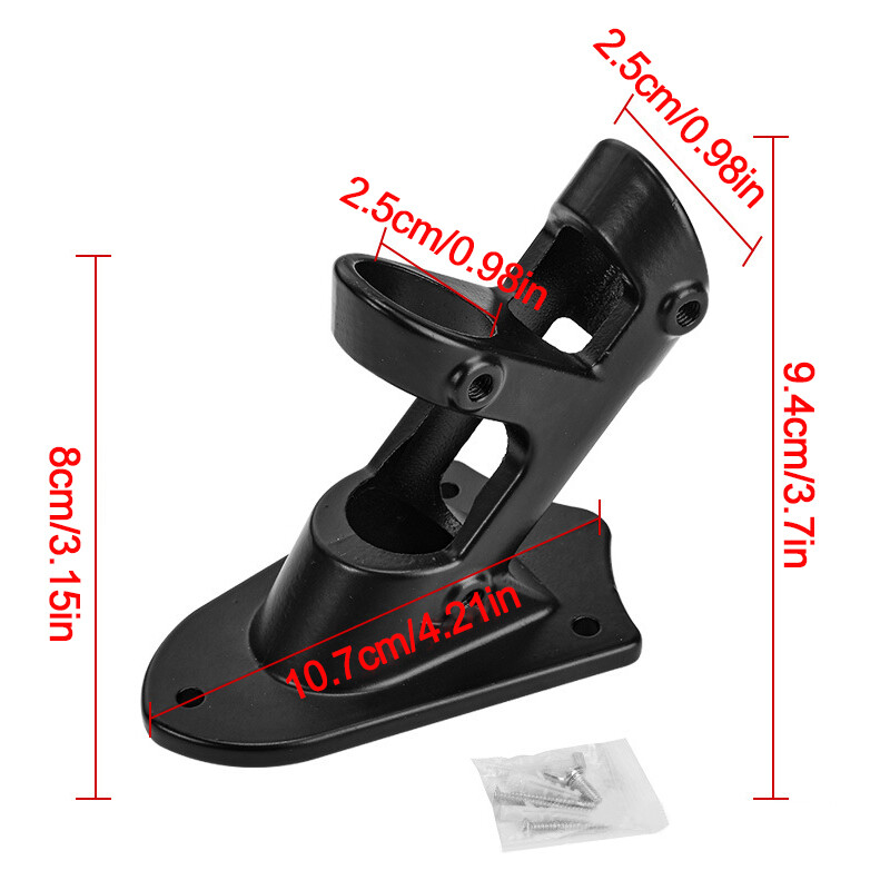 Wall Mounted Mount Telescopic Flag Pole Top Black Ball Aluminum Flagpole