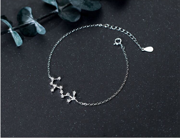 Title 9, Silver 12 Constellation Bracelet Female Sweet A...