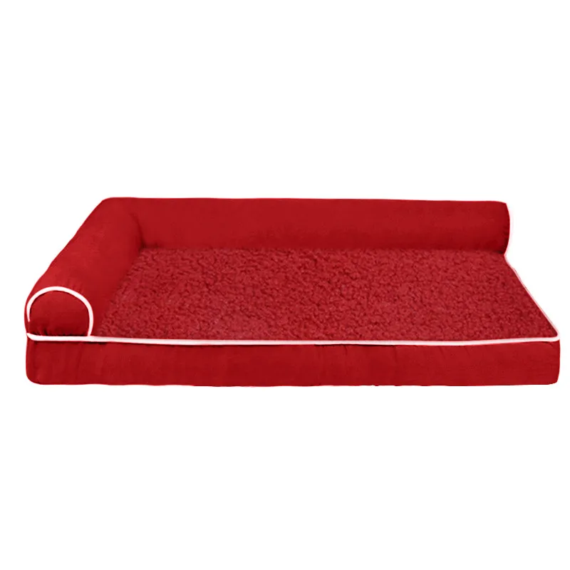 Thickened Memory Sponge Right Angle Four Seasons Dog Cat Pet Sofa - Red