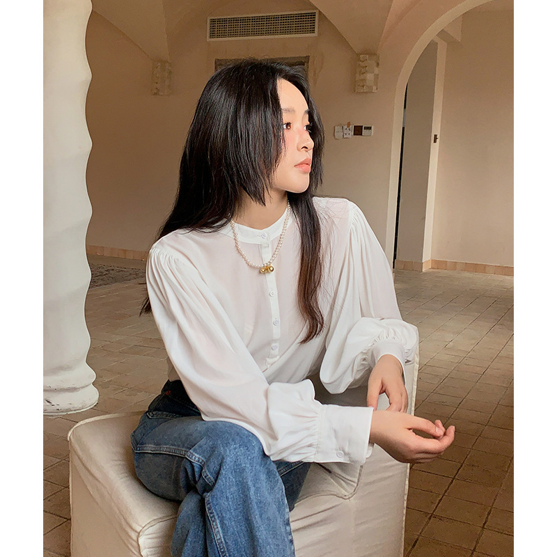 Commuter Light And Versatile French Chic Long-sleeved Top