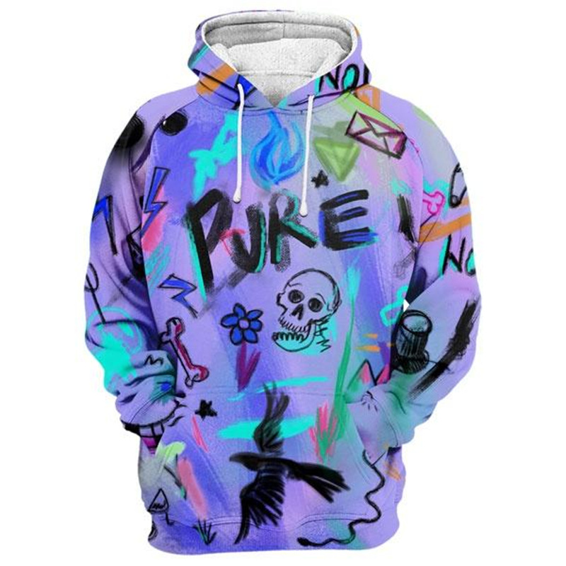 Title 3, Painted graffiti skull hoodie