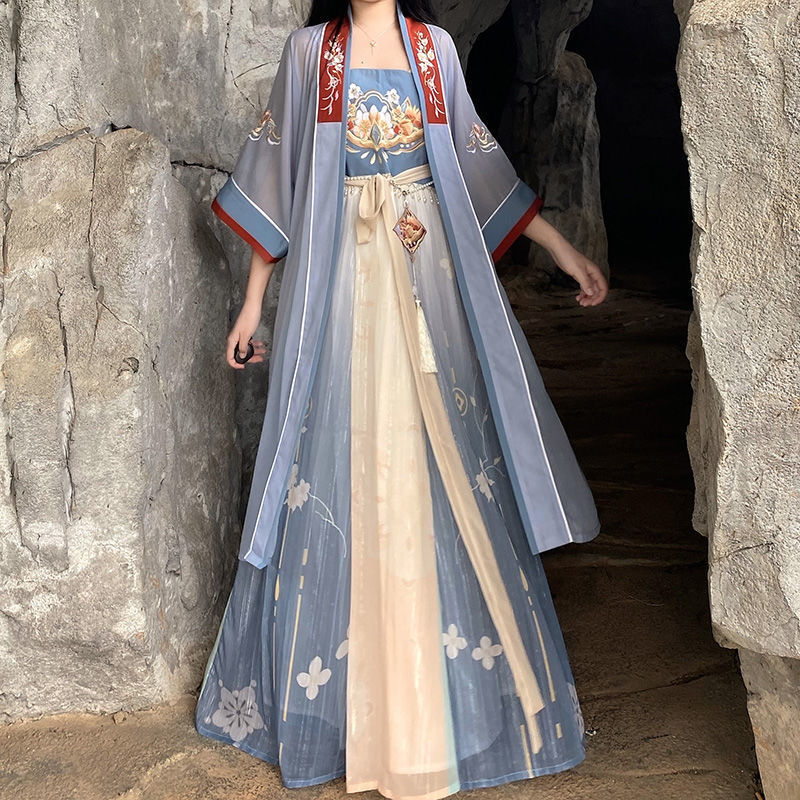 Female Tang Dynasty Hezi Skirt Han Elements Embroidered Suit Hanfu