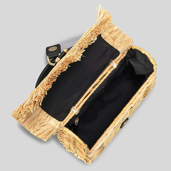 Handmade Rural Beach Resort Straw Woven Handbag - Image 4