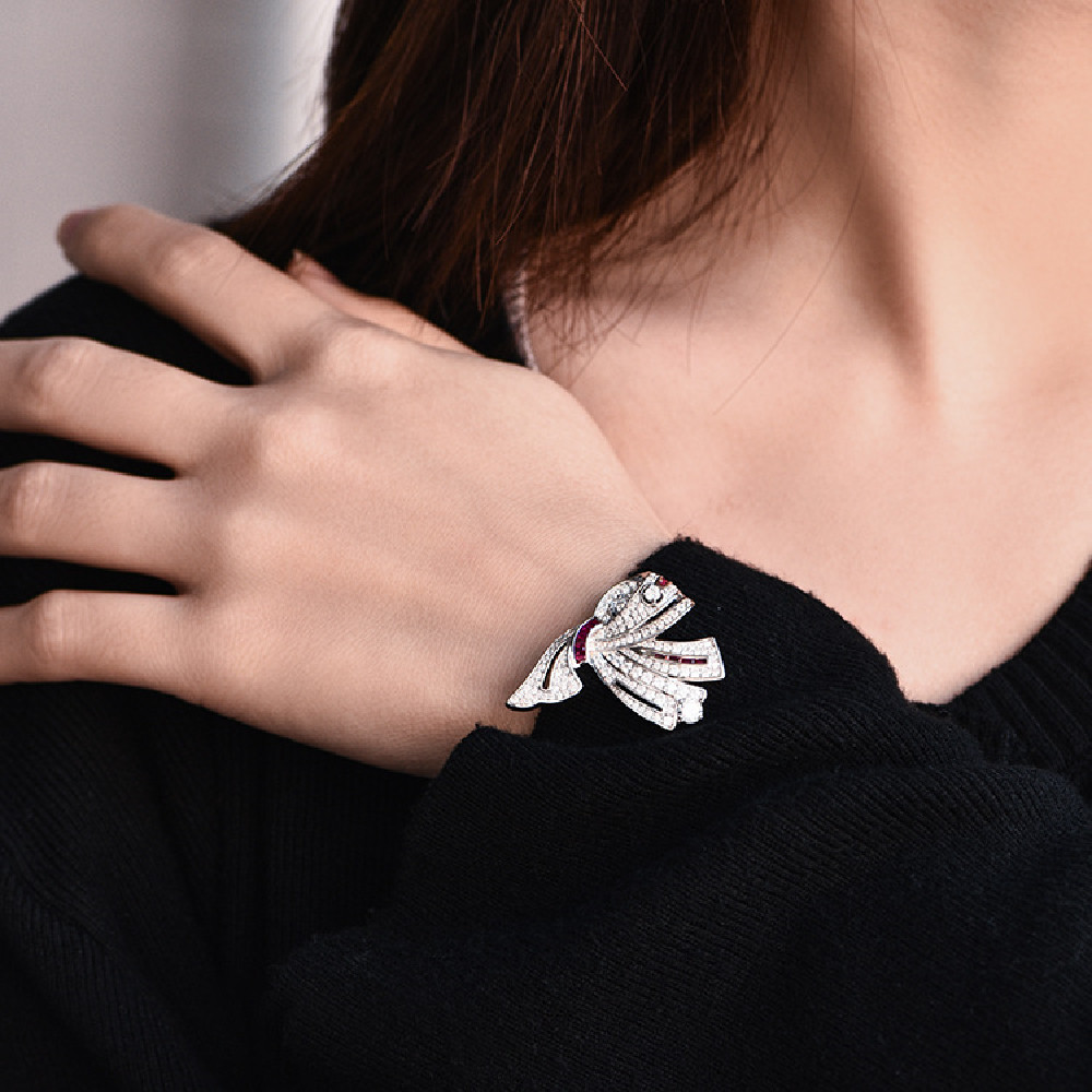 High Grade Detachable Double Clip Bow Brooch — foto 13