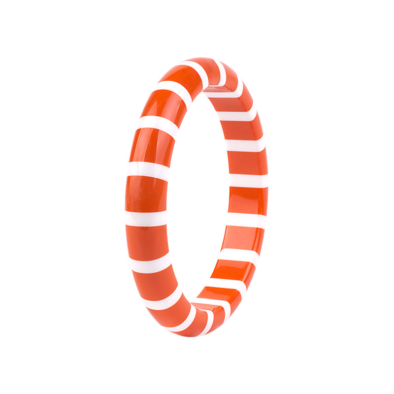 European And American Striped Thin Bracelet Women Fashion Resin Cross-border Jewelry