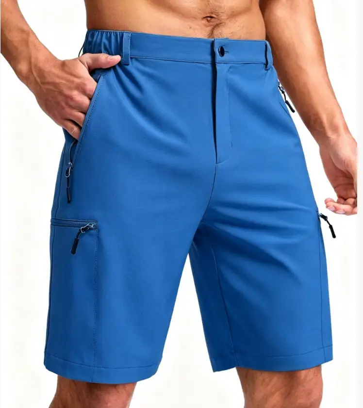 New Hot-Selling Men's Quick-Dry Breathable Outdoor Sports Work Casual Shorts With Multiple Pockets And Zipper