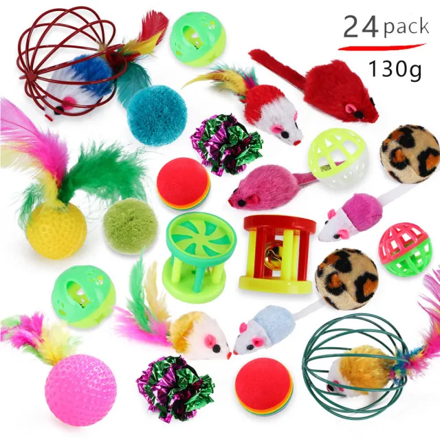 Pet Cat Toy Set Of Cat Channel Funny Cat Stick 8Style - Shop at LoveMi