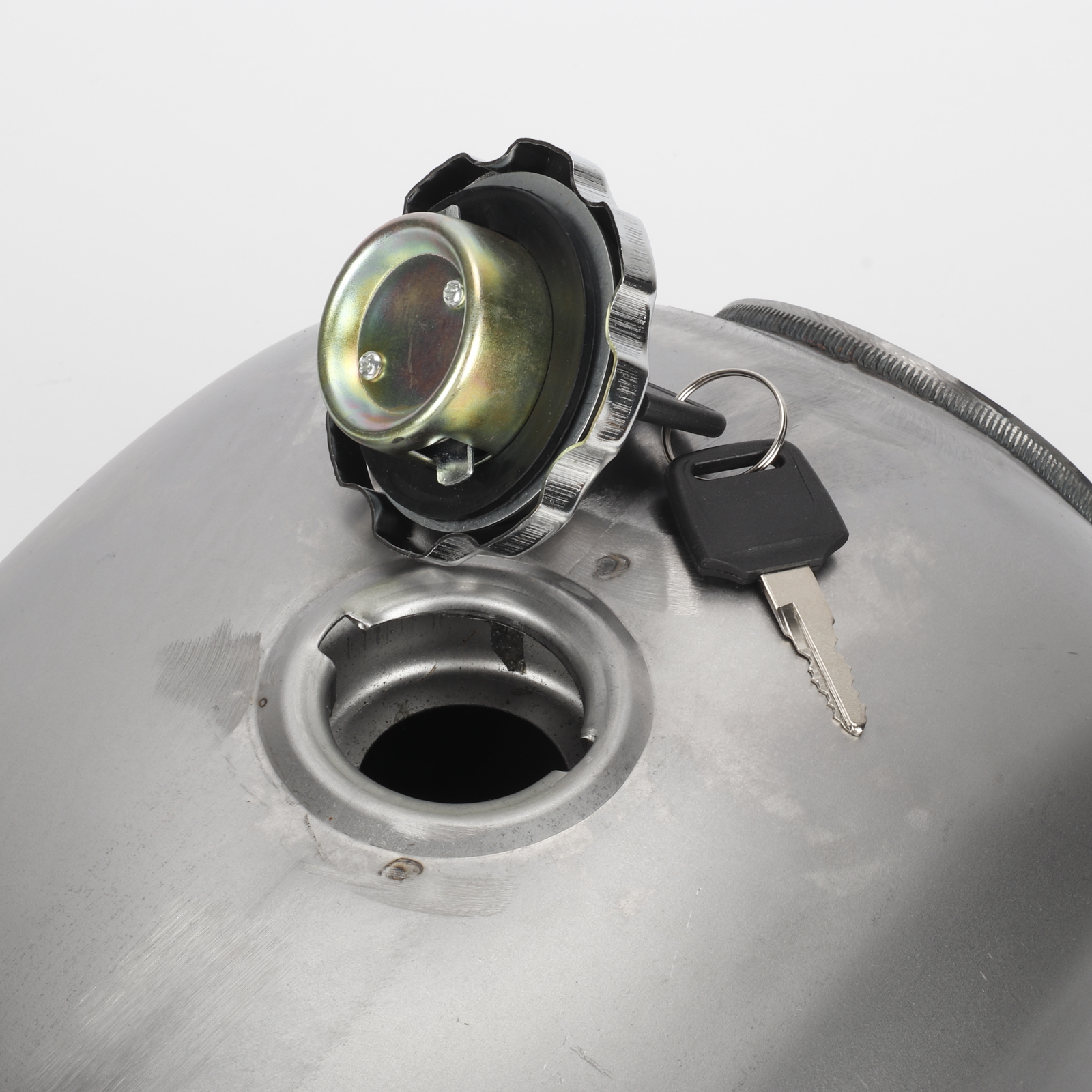 Universal Silver Cafe Racer Fuel Gas Tank 9L 2.4 Gallons Modified — image 4