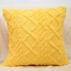 Living Room Car Retro Soft Fluffy Pillow Cushion - Yellow - View 1