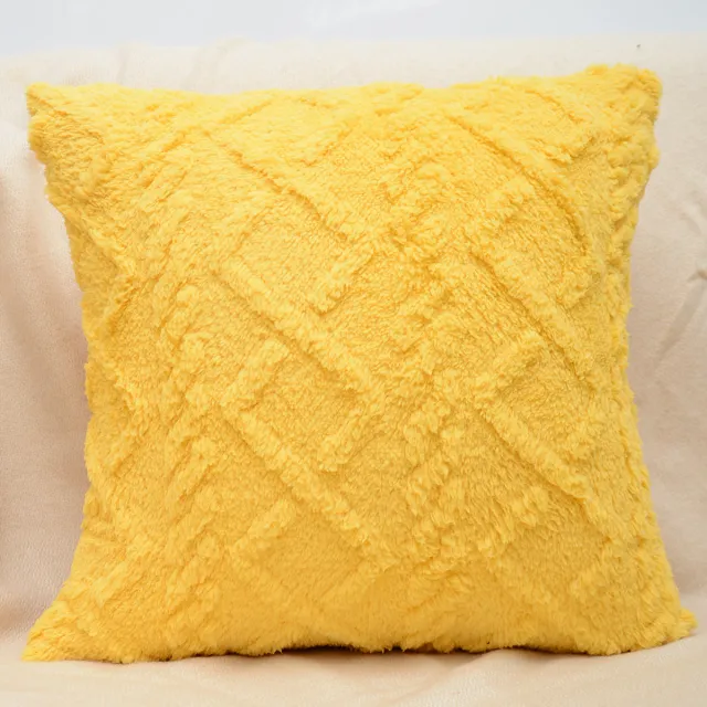 Living Room Car Retro Soft Fluffy Pillow Cushion Yellow - Shop at LoveMi