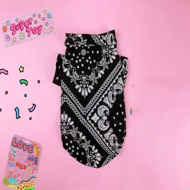 Cashew Pattern Dog Shirts Large And Small Dogs Black - Shop at LoveMi