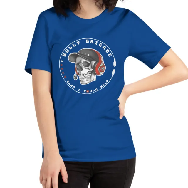 European And American Round Neck Casual Printed Short Sleeves Sapphire Blue - Shop at LoveMi
