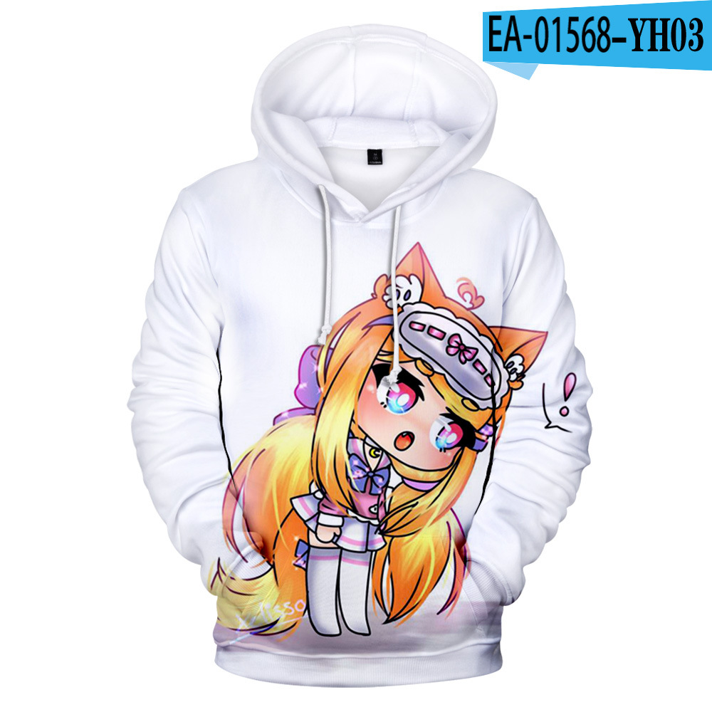 Title 4, Adult kids 3D color printing hooded sweater