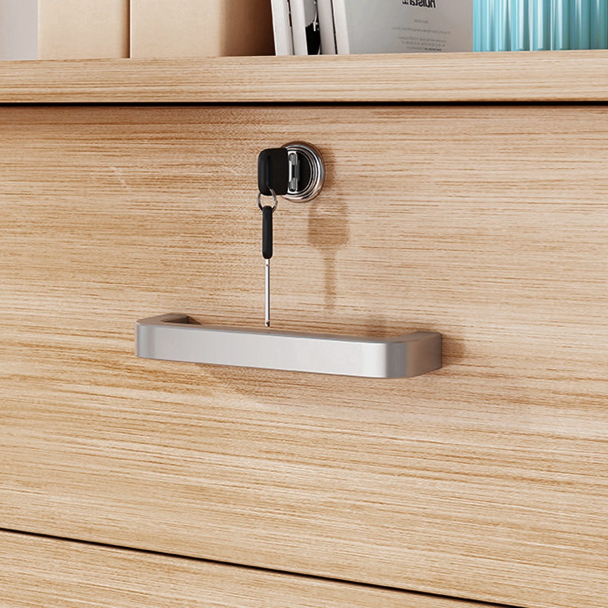 Under Desk Filing Cabinet W Drawers & Wheels Office Storage — image 3