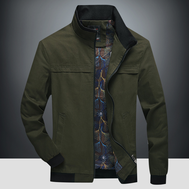 Loose Middle-aged And Elderly Stand-up Collar Jacket