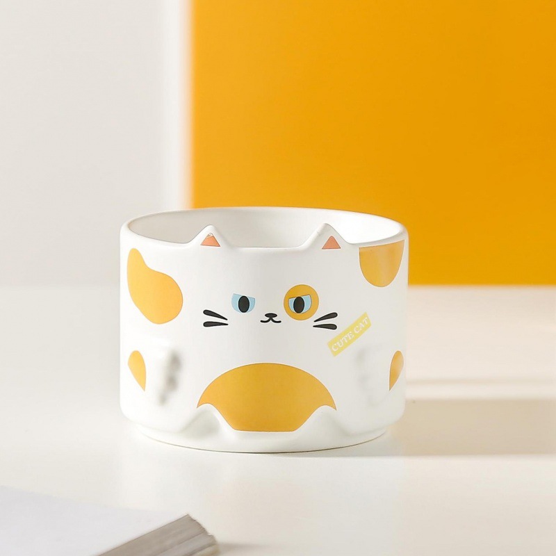 Title 1, Cat Ceramic Cup Cartoon Stacked Mug