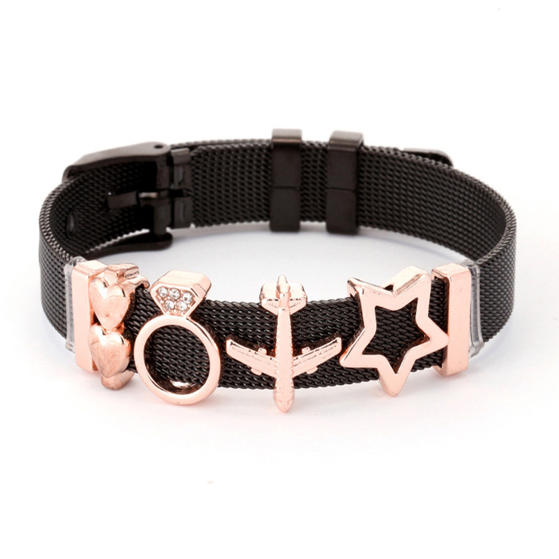 Black Stainless Steel Mesh Bracelet