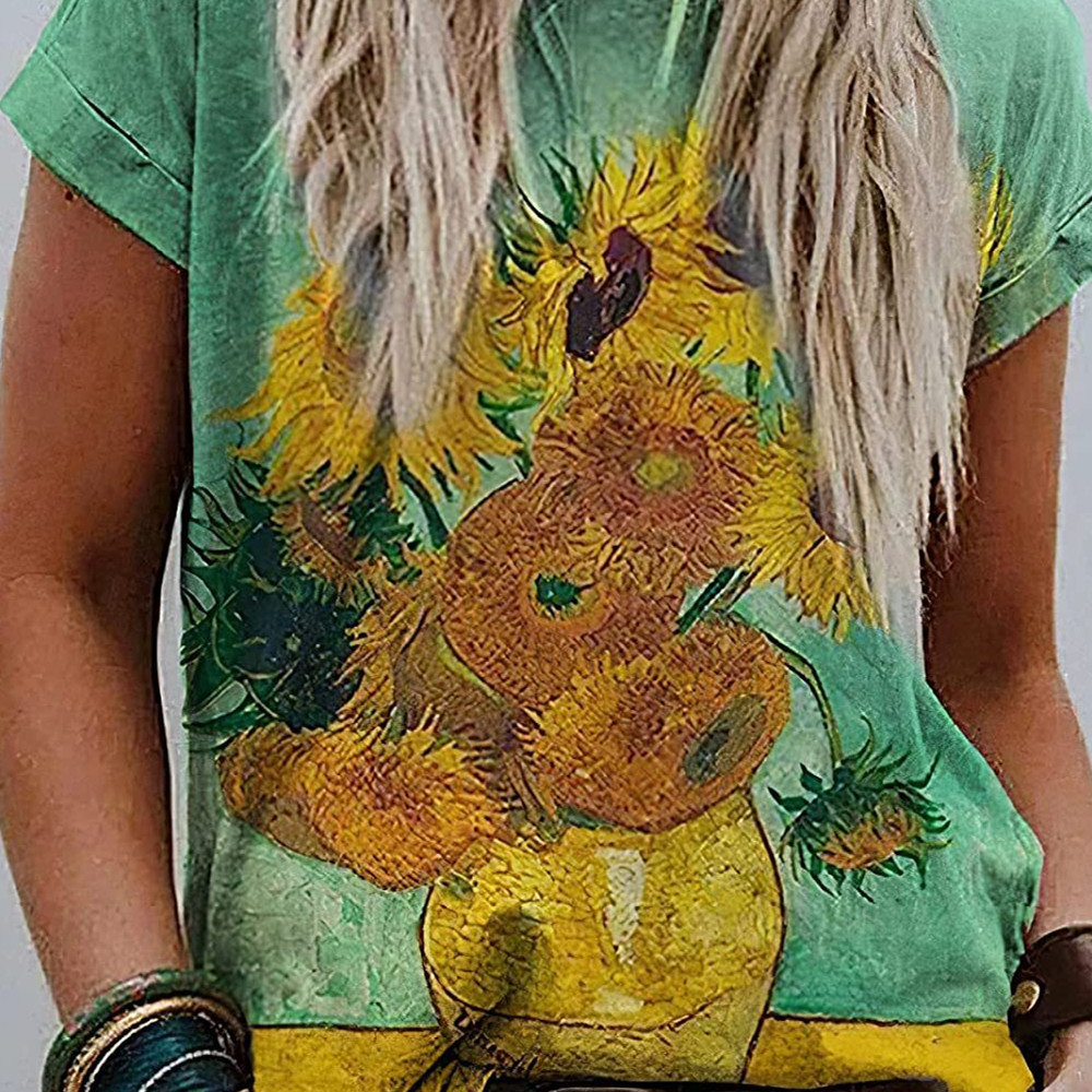 Watercolor Painting Print Short Sleeve