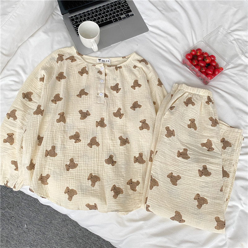 Title 5, Cartoon Long Sleeve Pants Homewear Pajama Set